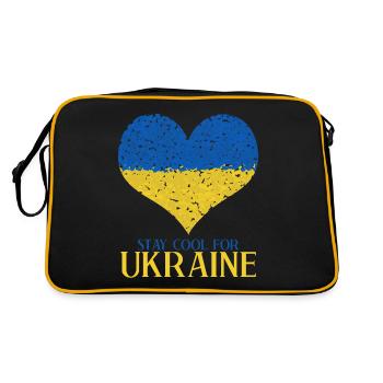 Ukraine Cœur Ukrainiens Drapeau ukrainien - Sac Retro - noir/or - Dos