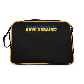 Soutenir le drapeau ukrainien de l’Ukraine - Sac Retro - noir/or - Dos