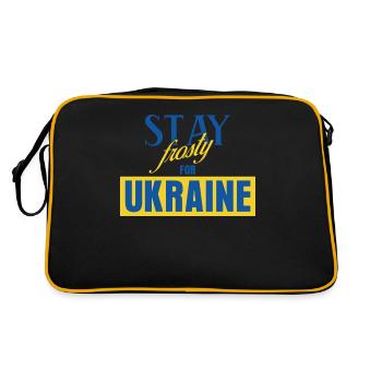 Stay frosty for Ukraine - Retro Bag - black/gold - Back