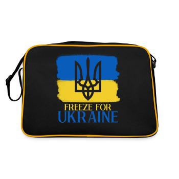 Ukraine Drapeau ukrainien Ukrainiens - Sac Retro - noir/or - Dos