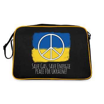 Ukraine Drapeau ukrainien Paix - Sac Retro - noir/or - Dos