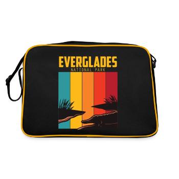 Parc National Souvenir Everglades Alligator Randonnée Su - Sac Retro - noir/or - Dos