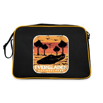 Parc national des Alligator des Everglades Zones humides Fl - Sac Retro - noir/or - Dos