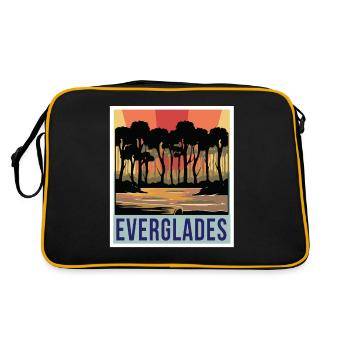 Parc national andin des Everglades SwampLand florida - Sac Retro - noir/or - Dos