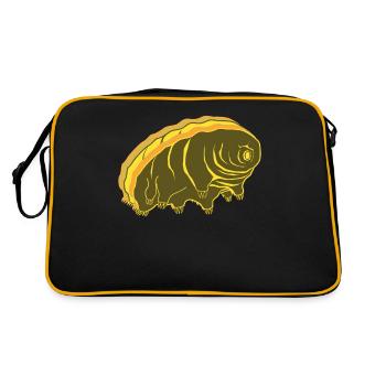 Tardigrade Wasserbär Retro Tardigrades - Retro Tasche - Schwarz/Gold - Hinten
