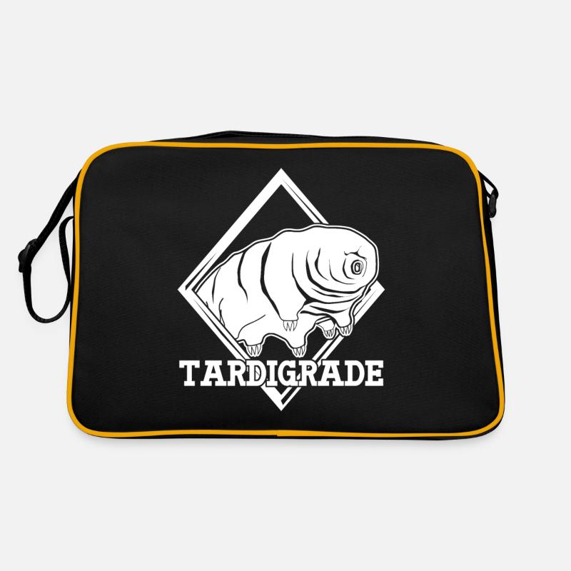 Tardigrade Wasserbär Tardigrades - Retro Tasche - Schwarz/Gold