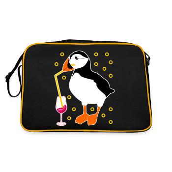 Puffin Alcohol Cocktail Puffins - Sac Retro - noir/or - Dos