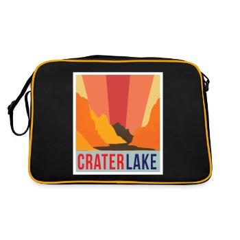 Crater Lake National Park Oregon Hiking Nature Vulk - Retro Bag - black/gold - Back