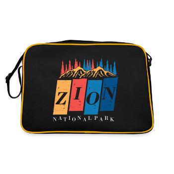 Zion National Park Souvenir Canyon Utah Hiking Cam - Retro Bag - black/gold - Back