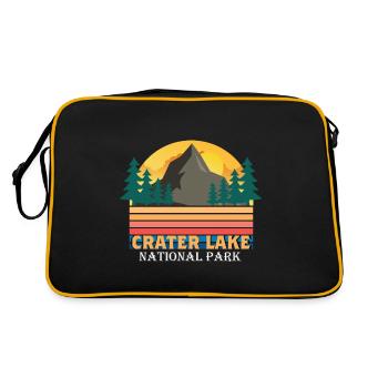 Crater Lake National Park Hiking Nature Mountains Orego - Retro Bag - black/gold - Back