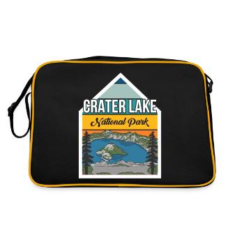 Oregon Crater Lake National Park Hiking Nature - Retro Bag - black/gold - Back