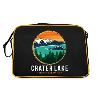 Crater Lake Souvenir National Park Hiking in the N - Retro Bag - black/gold - Back