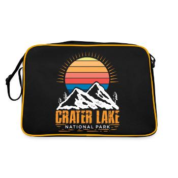 Parc national de Crater Lake Mountain Souvenir Randonnée Nat - Sac Retro - noir/or - Dos