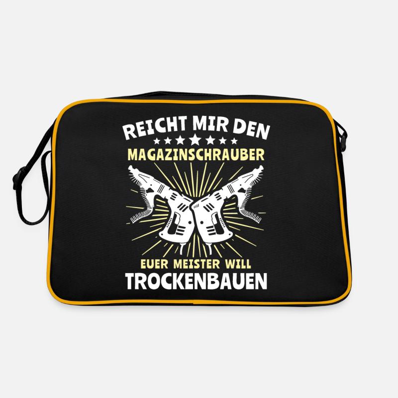 Trockenbaumonteur Sprüche Trockenbauer Retro Tasche