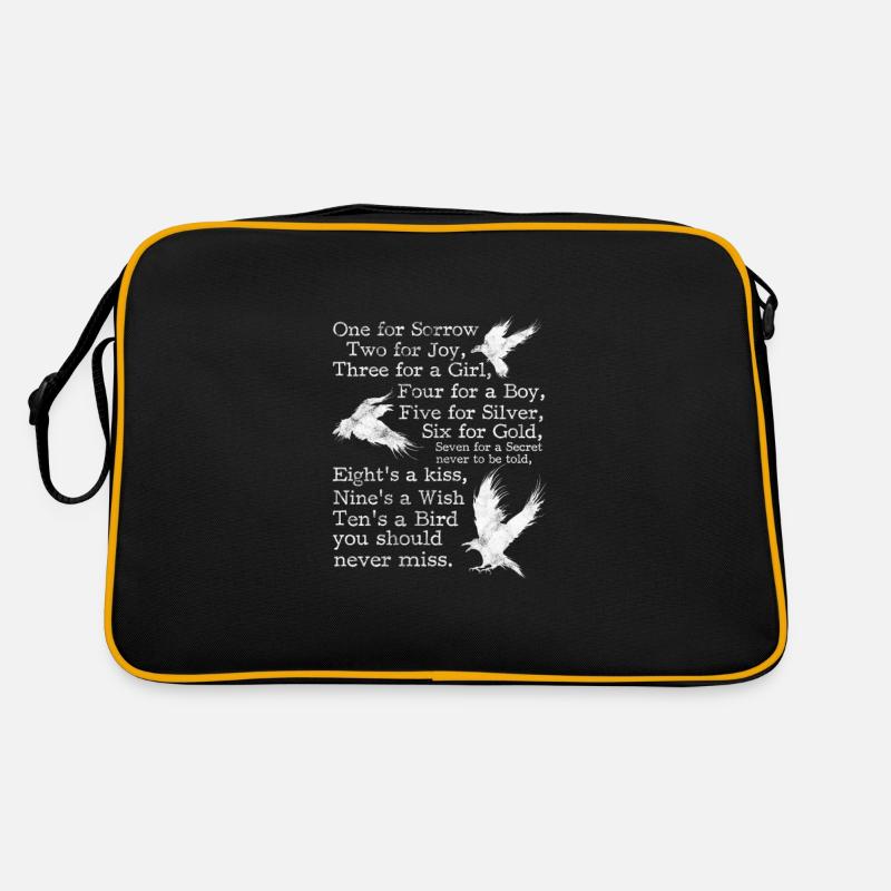 Rabe - Retro Tasche - Schwarz/Gold