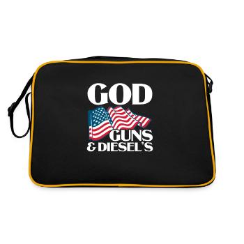 Diesel America USA Auto Tuning Gasoline Gift - Retro Bag - black/gold - Back
