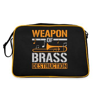 Weapon Of Brass Destruction Posaunist Musiker - Retro Tasche - Schwarz/Gold - Hinten