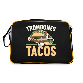 Trombones et Tacos Tromboniste Trombone Player Trombones - Sac Retro - noir/or - Dos