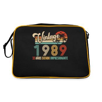 Anniversaire Vintage Idée Cadeau D Anniversaire 33 - Sac Retro - noir/or - Dos