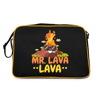 Mr. Lava Lava Geology Volcano Volcano Lava - Retro Bag - black/gold - Back