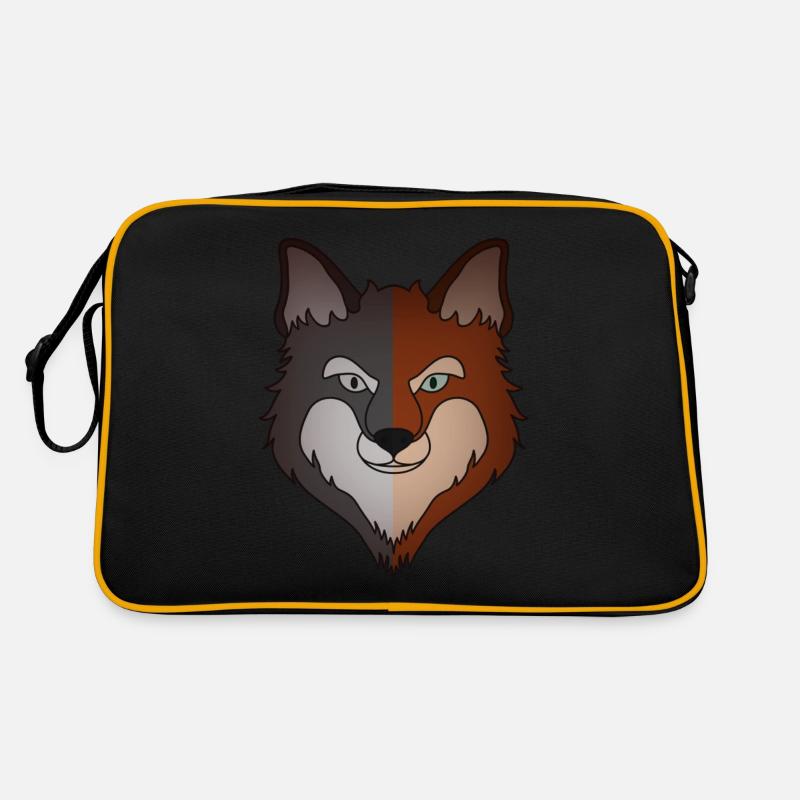 Waldtier wildes Tier Motiv mit Fuchs Design Retro Tasche