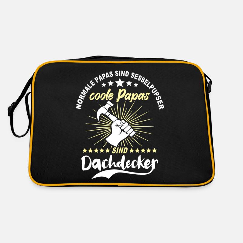 Papa Dachdecker Vater Dachdecken Retro Tasche