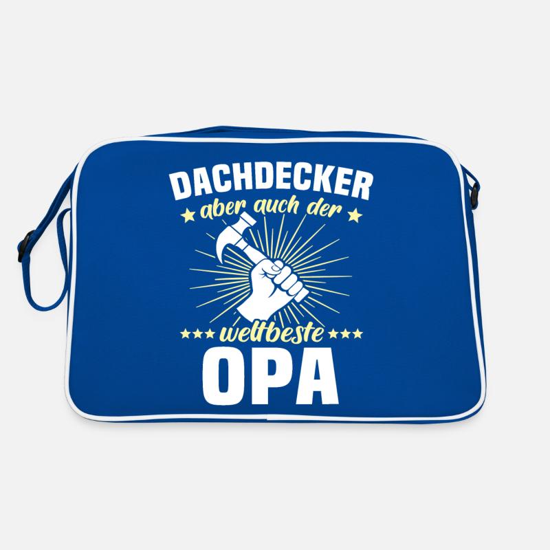 Papa Dachdecker Vater Dachdecken Retro Tasche