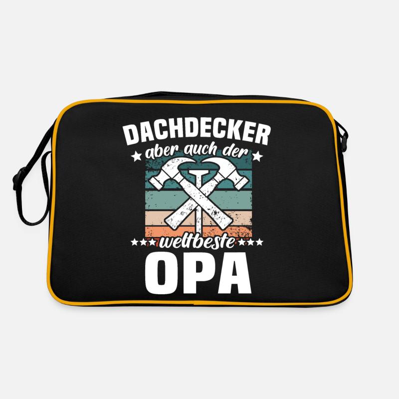Papa Dachdecker Vater Dachdecken Retro Tasche