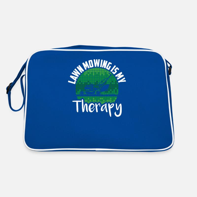 Lawn Mowing Is My Therapy - Lustiger Rasenpfleger Retro Tasche