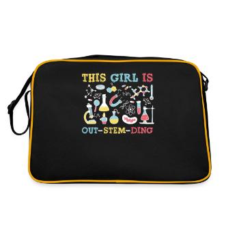 This Girl Is Out Stem Thing, Cute Steminist STEM - Retro Bag - black/gold - Back