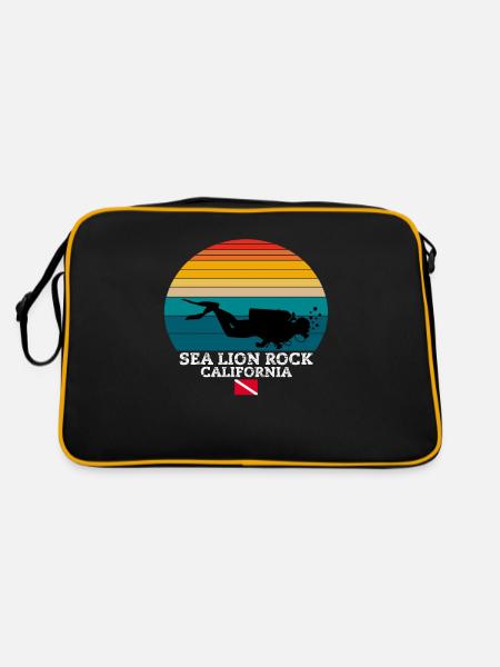Sea Lion Rock US Island Plongée - Sac Retro - noir/or