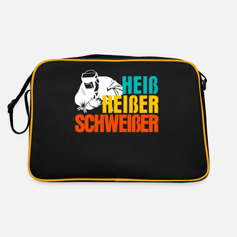 Schweißer Schweißerhelm Schweißen Retro Tasche