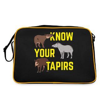 Connaissez vos gardiens de la faune tapirs - Sac Retro - noir/or - Dos