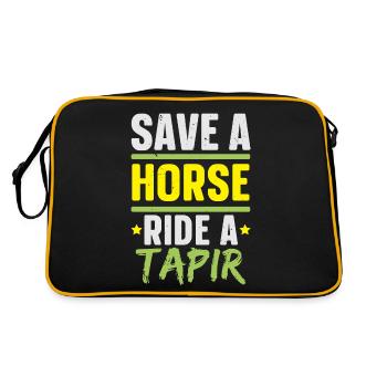 Save a Horse Ride a Tapir Animal Keeper - Retro Bag - black/gold - Back