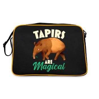 Les tapirs sont des gardiens de la faune magiques - Sac Retro - noir/or - Dos
