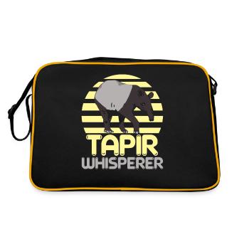 Tapir Whisperer Animal Zookeeper Tapirrific - Retro Bag - black/gold - Back