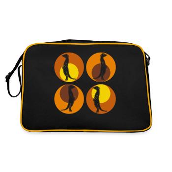 Meerkat Retro Meerkats - Retro Bag - black/gold - Back