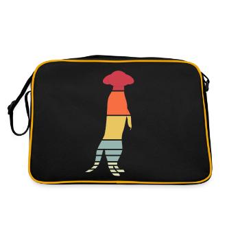 Meerkat Merkat Retro Meerkats - Retro Bag - black/gold - Back