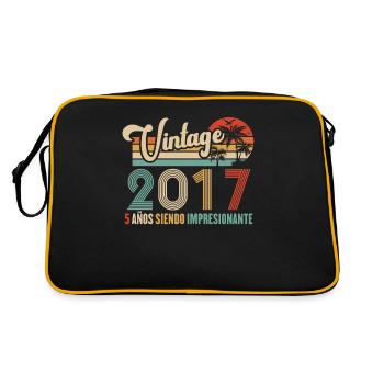 Anniversaire Vintage Idée Cadeau D Anniversaire 5 - Sac Retro - noir/or - Dos