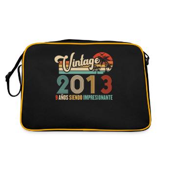 Anniversaire Vintage Idée Cadeau D Anniversaire 9 - Sac Retro - noir/or - Dos