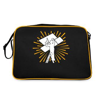 Installateur de cloisons sèches pour cloisons sèches - Sac Retro - noir/or - Dos