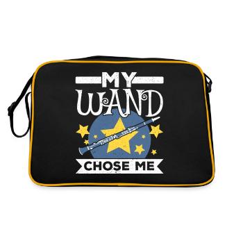 Mon staff m’a choisi clarinettiste Musi - Sac Retro - noir/or - Dos