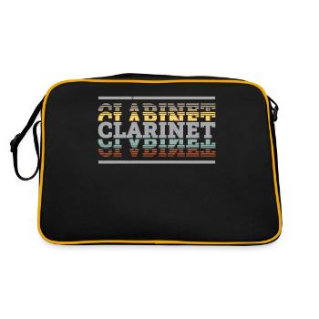 Clarinettiste Musicien Instrumentiste Musical - Sac Retro - noir/or - Dos