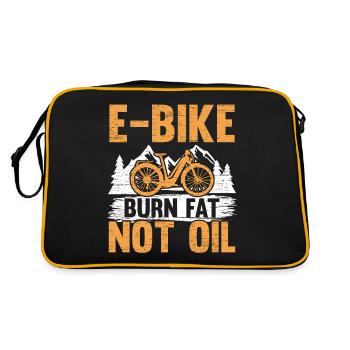 E-Bike Burn Fat Not Oil Vélo électrique - Sac Retro - noir/or - Dos
