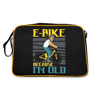 E-Bike parce que je suis vieux vélo électrique Ride Bike - Sac Retro - noir/or - Dos