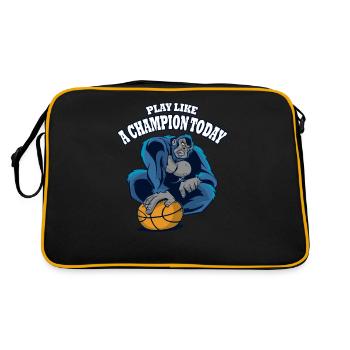 Jouez au basketball comme un champion aujourd’hui - Sac Retro - noir/or - Dos