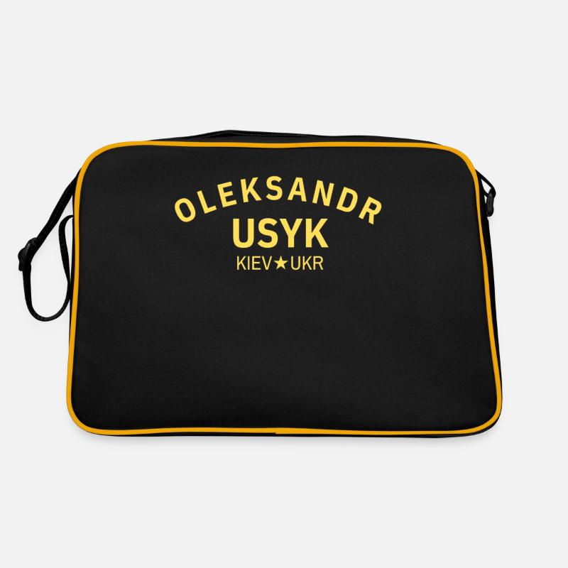 Oleksandr Usyk Kiew Ukraine Athlet Sportboxen - Retro Tasche - Schwarz/Gold