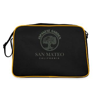 Japanese Garden San Mateo California Forest - Retro Bag - black/gold - Back