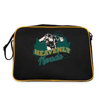 Himmlisches Nevada-Forscher Wanderungs-Gebirgs - Retro Tasche - Schwarz/Gold - Hinten