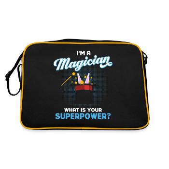 Magician Party Magic Tricks Performer Magician - Retro Bag - black/gold - Back